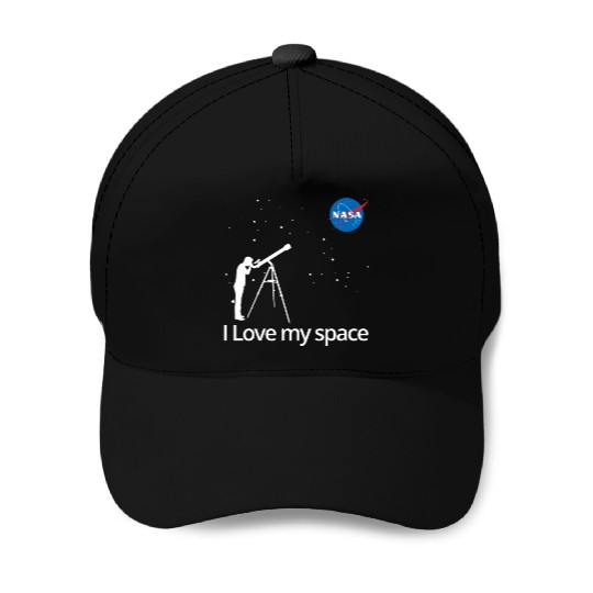 NASA I Love My Space Telescope Galaxy Baseball Caps