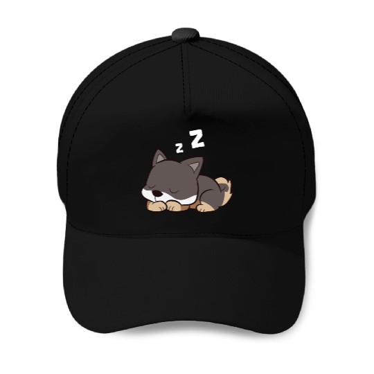 Shikoku Dog Sleeping Kochi-Ken Dog Japan Shikoku Baseball Caps