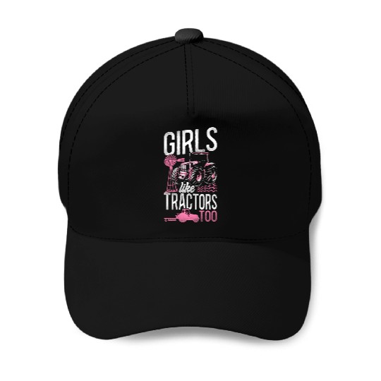 Farming Farmer Girl Tractor Baseball Caps
