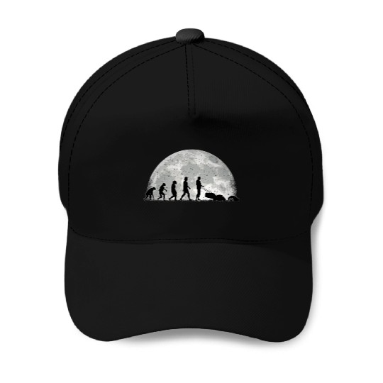 Robotic Lawnmower Evolution Moon Baseball Caps