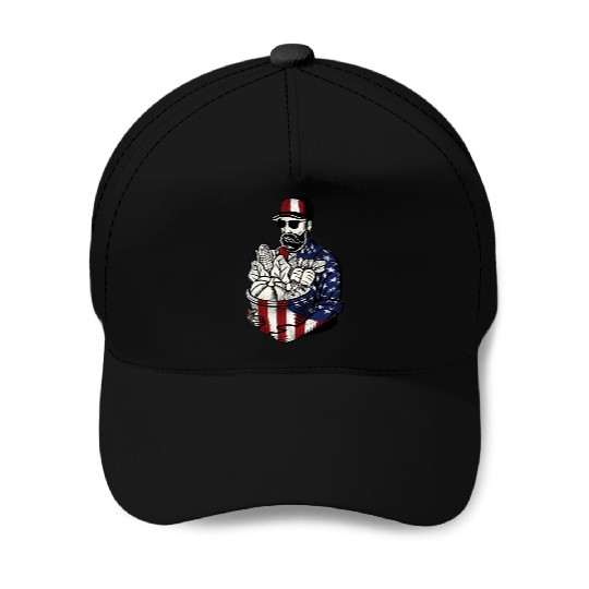 Farming Farmer American Flag Us Baseball Caps