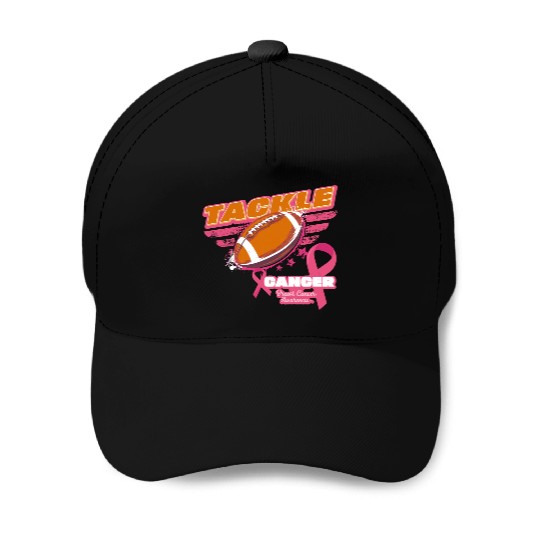 American Football Tackle Breast Cancer Awareness Baseball Caps