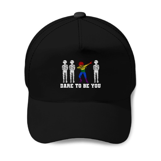 Dabbing Mummy LGBTQ Pride Halloween Baseball Caps