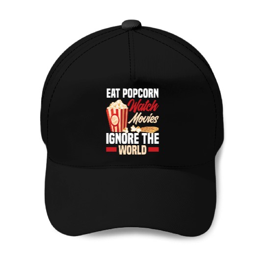 Film Popcorn Cinema Baseball Caps