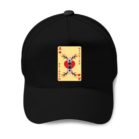 Folk Creature Card Wendigo Halloween Cryptid Baseball Caps