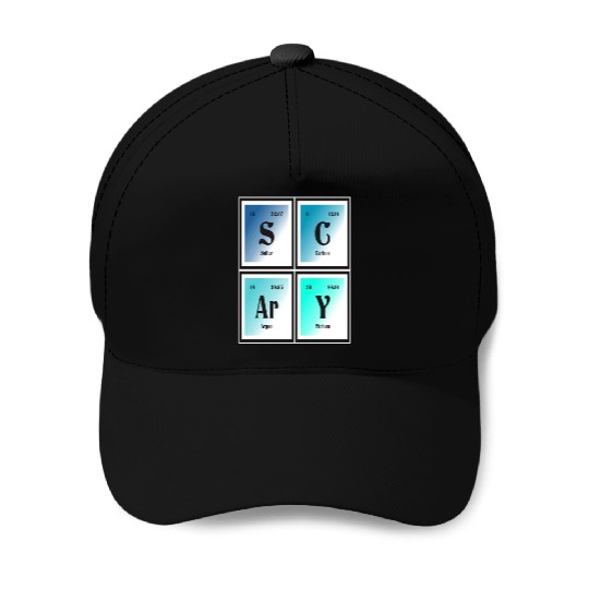 Scary | Periodic Table of Elements Baseball Caps