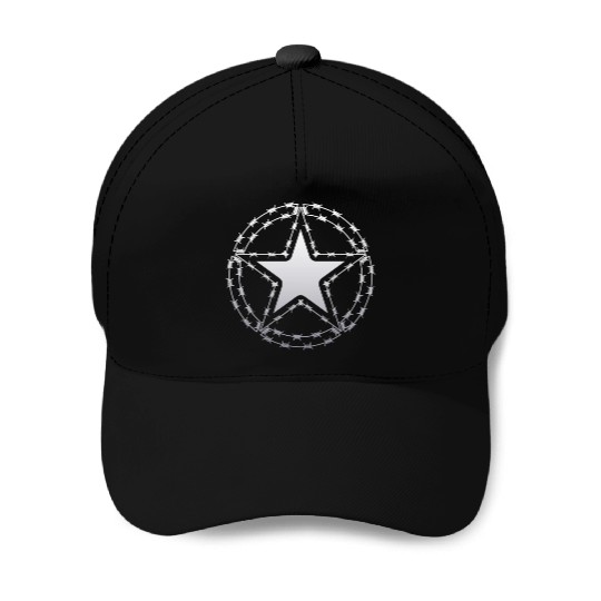 Barbed Wire US Army Star Baseball Caps