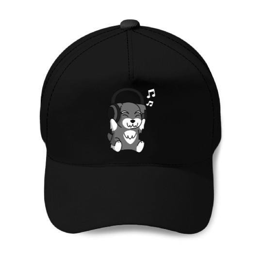 Music Lover Schnauzer Baseball Caps
