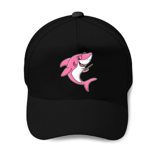 Teacher shark .. school student lessons enrollment Baseball Caps