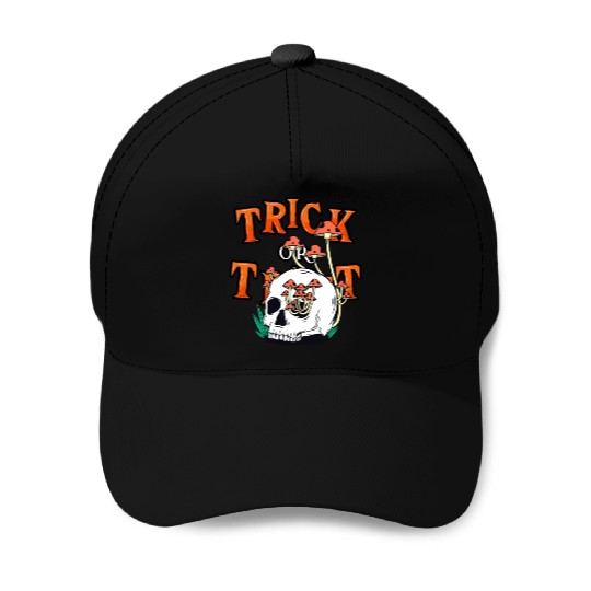 Trick or Treat People With Kindness Skeleton Hallo Baseball Caps