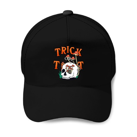 Trick or Treat People With Kindness Skeleton Hallo Baseball Caps