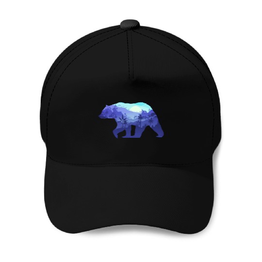 Tropical Mountain Bear Baseball Caps