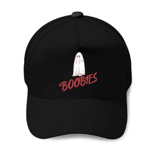 Surprised ghost loves boobies, Boo halloween Baseball Caps