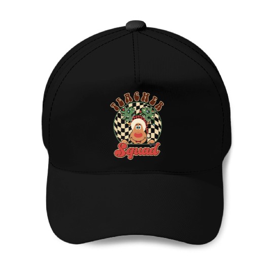 Teacher Squad Reindeer Funny Christmas Baseball Caps