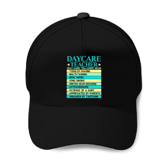 Daycare Teacher Childcare Educator Director Baseball Caps