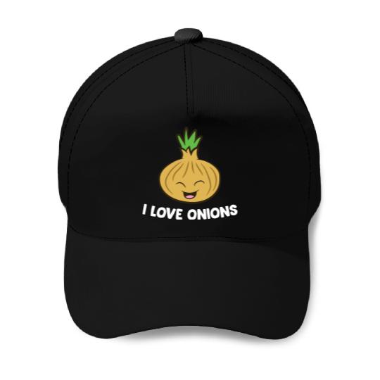 Onion - I love onions Baseball Caps
