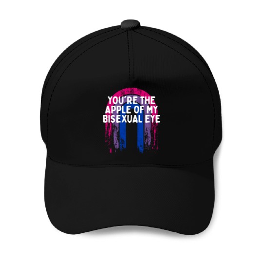The Apple of my Bisexual Eye Bi Couples Bi Pride Baseball Caps