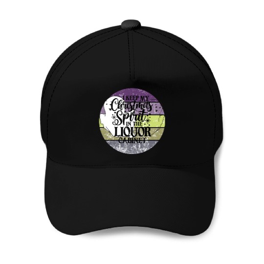 Funny Christmas Spirit Ghosts Sunset Baseball Caps