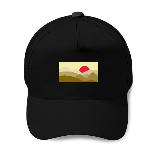 Minimalist Sun Dijon Yellow Baseball Caps
