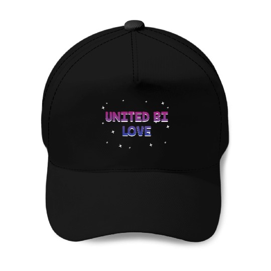 United Bi Love Bisexual LGBTQ Bi Pride LGBT Gay Baseball Caps