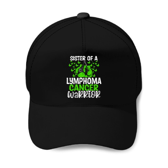 Lymphoma Cancer Awareness Sister Twins Sibling Baseball Caps