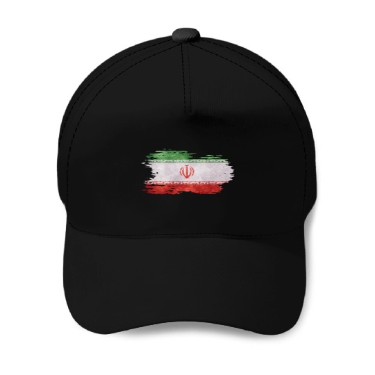 Iran - national flag, brush effect Baseball Caps