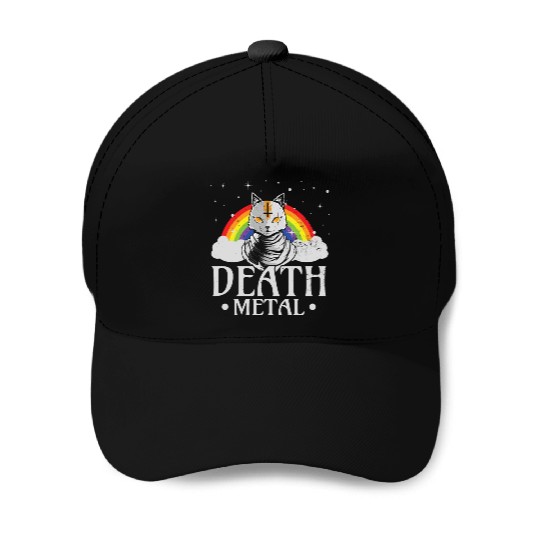 Death Metal Rock Satan Cat For Concerts Festivals Baseball Caps