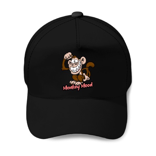 Monkey Mood Baseball Caps