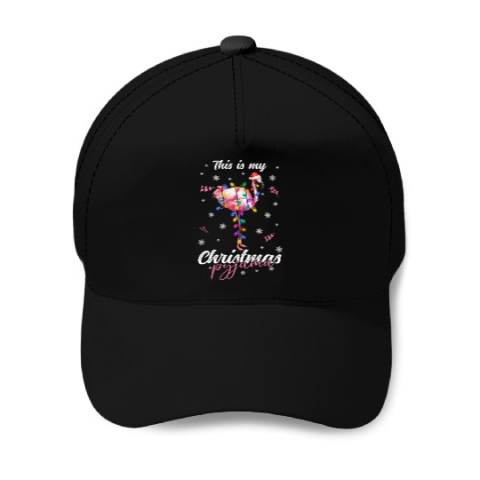 Winter Christmas Pyjama Flamingo Baseball Caps