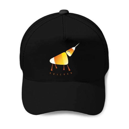 UNICORN Funny Candy Corn Halloween Baseball Caps