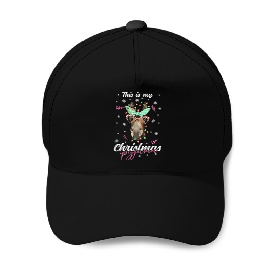 Winter Christmas Pyjama Donkey Baseball Caps