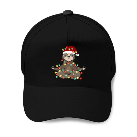 Christmas Animal Sloth Fairy Lights Hat Baseball Caps