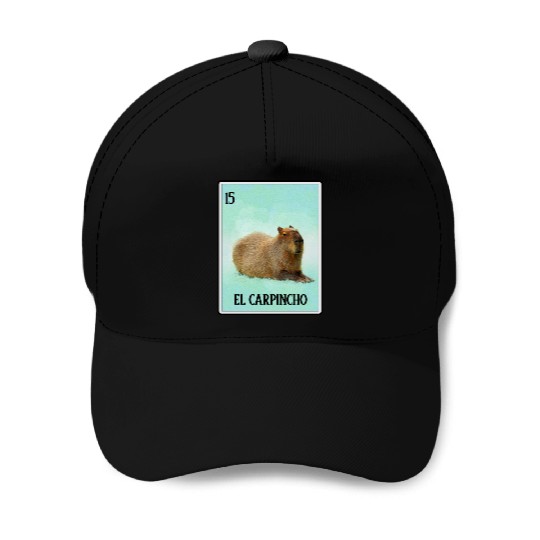 El Carpincho Mexican Capybara Cards Funny Rodent Baseball Caps