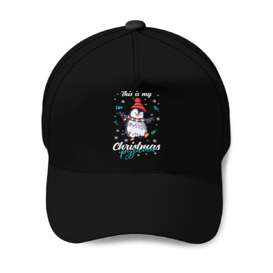 Winter Christmas Pyjama Penguin Baseball Caps