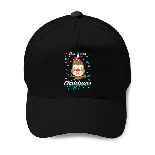Winter Christmas Pyjama Owl Baseball Caps