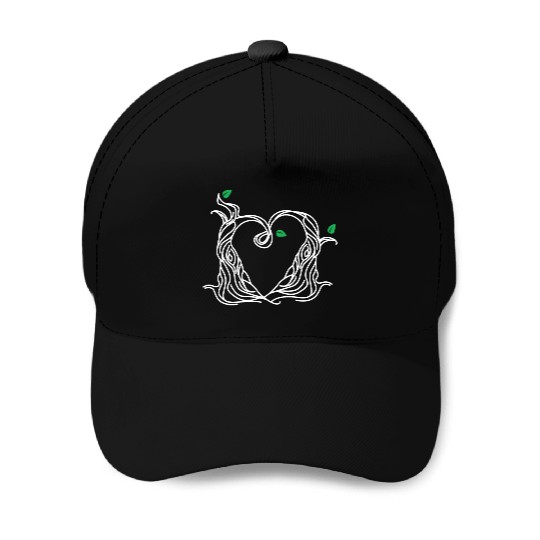Tree Love Best Friends Heart White Baseball Caps