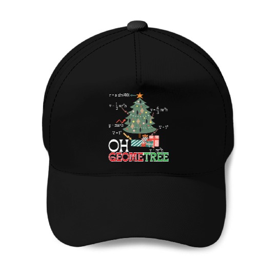 Oh Geometree Funny Christmas Tree Costume Students Baseball Caps