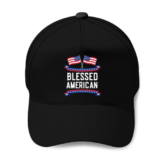Blessed American Patriotic US America USA Baseball Caps