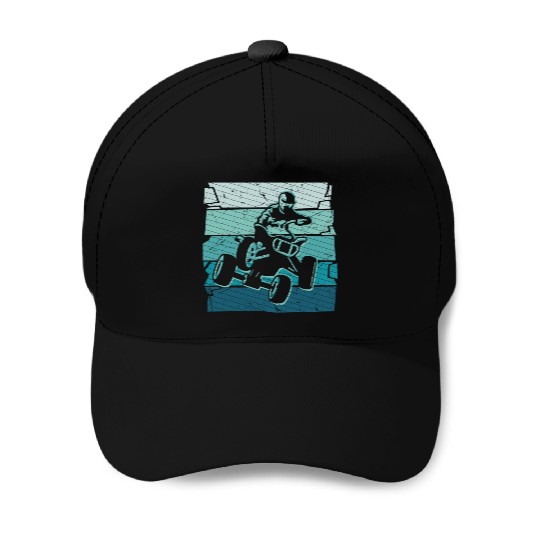 Quad Biker Graphic Offroad 4 wheeler ATV Baseball Caps