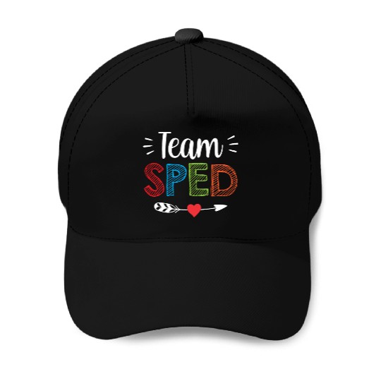 Team Sped Teacher Special Education Awareness Baseball Caps