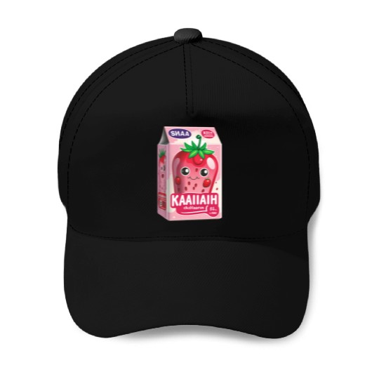 Strawberry Milk Kawaii Baseball Caps