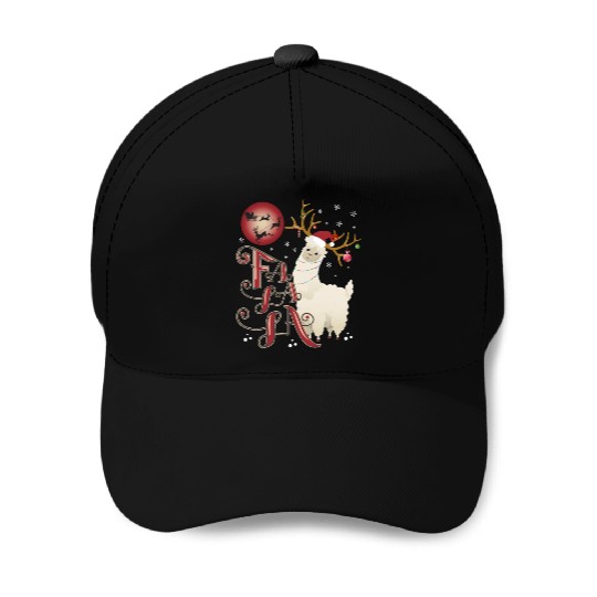 Fa la la llama xmas christmas Baseball Caps