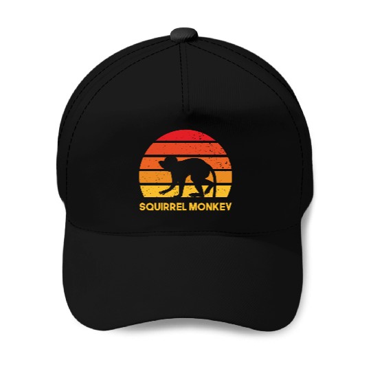 squirrel monkey sunrise sundown design Baseball Caps