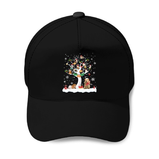 Guinea Pig Christmas On Winter Tree Goat Lover Baseball Caps