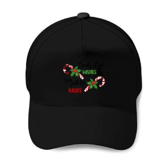 xmas candy cane Baseball Caps
