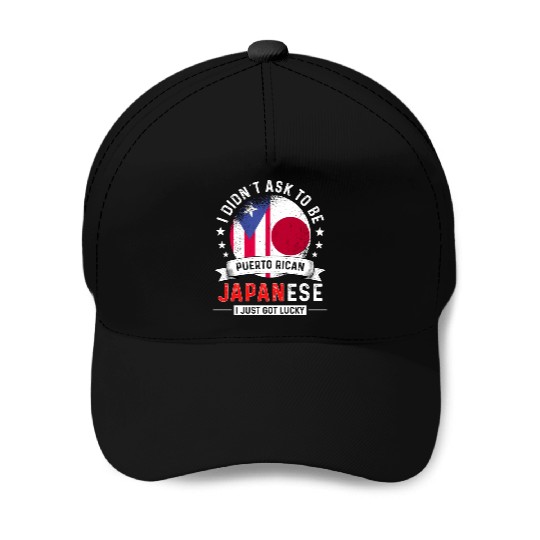Puerto Rico Flag Japan Grown Got Lucky Baseball Caps