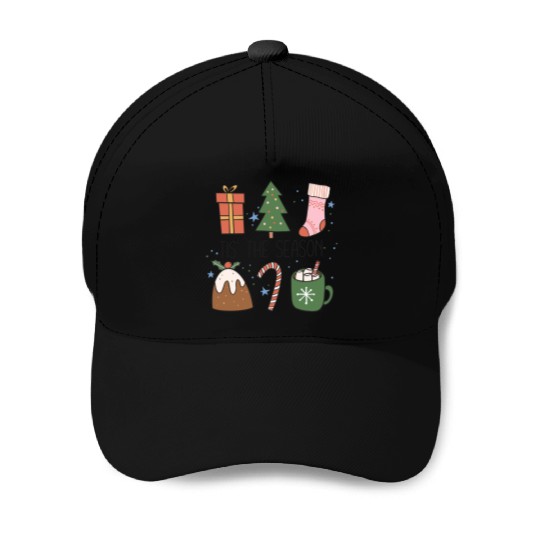 Tis the Season Christmas Baseball Caps