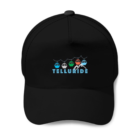 Colorado Ski Mountain Gondola Telluride Baseball Caps