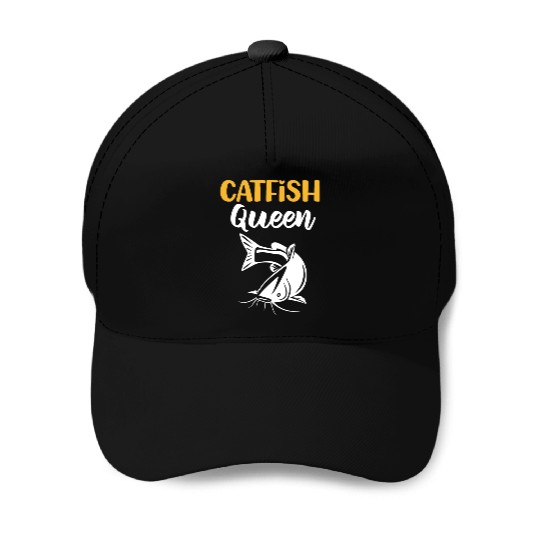 Catfish Queen Funny Fishing Catfishing Baseball Caps