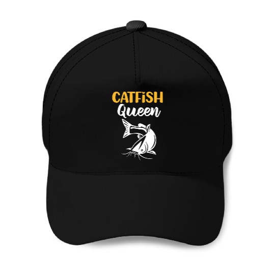 Catfish Queen Funny Fishing Catfishing Baseball Caps